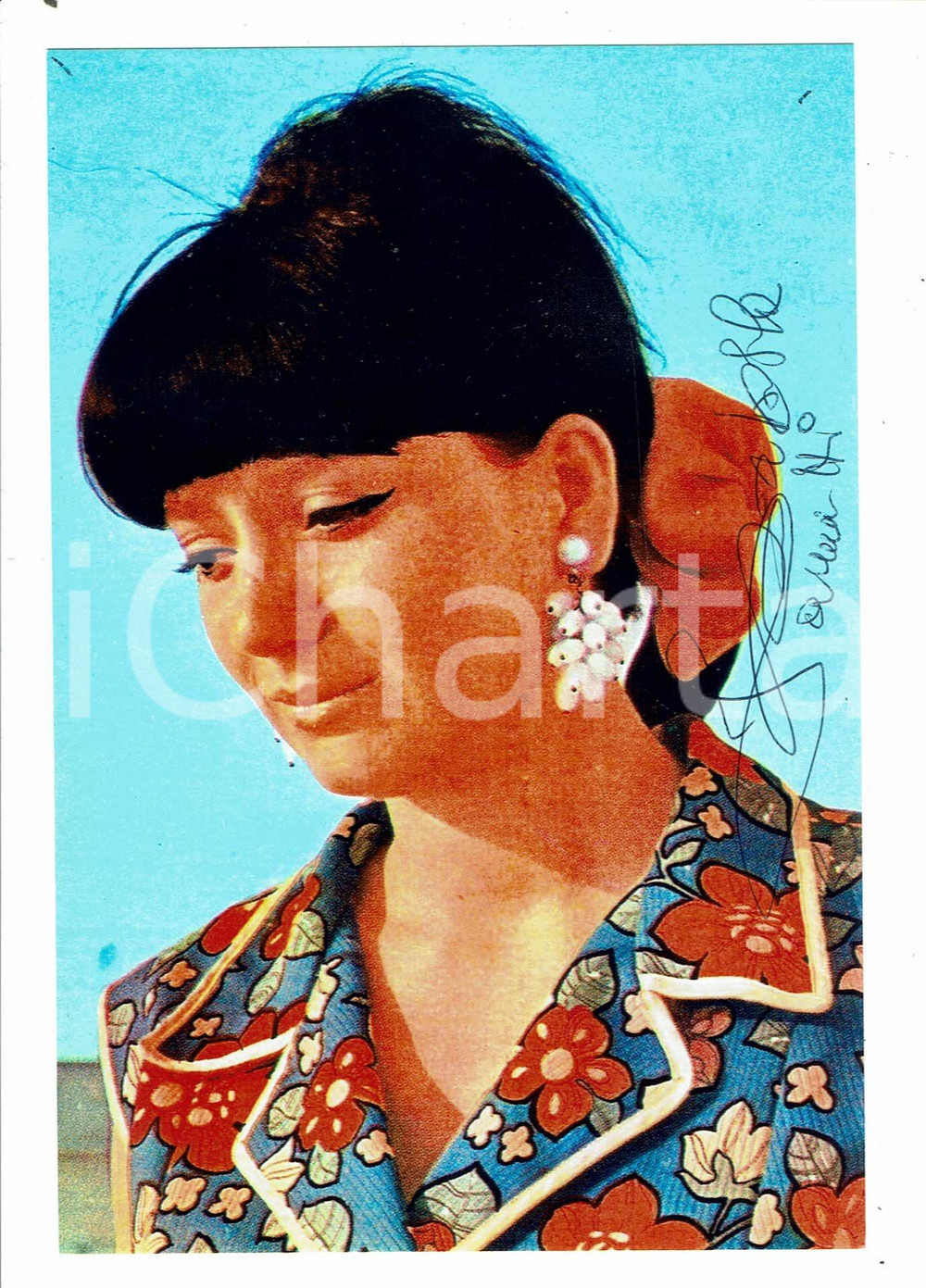 Autografo originale 1990ca Isabella IANNETTI  Autografo originale su fotografia 1