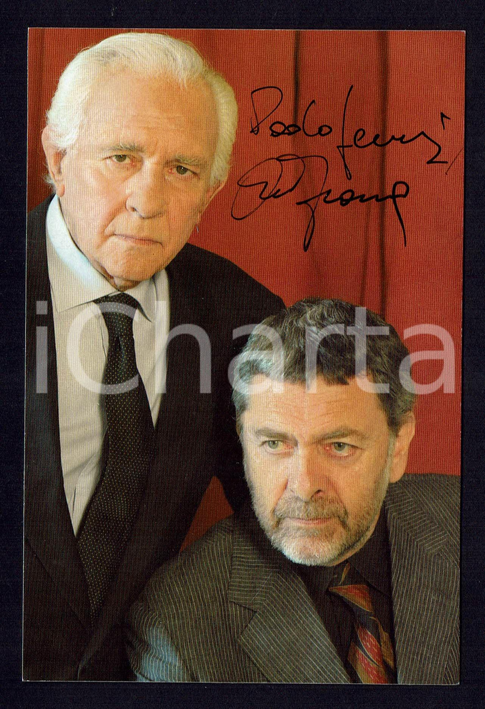 Autografo originale 2010ca Paolo FERRARI e Andrea GIORDANA Autografi originali su fotografia 1