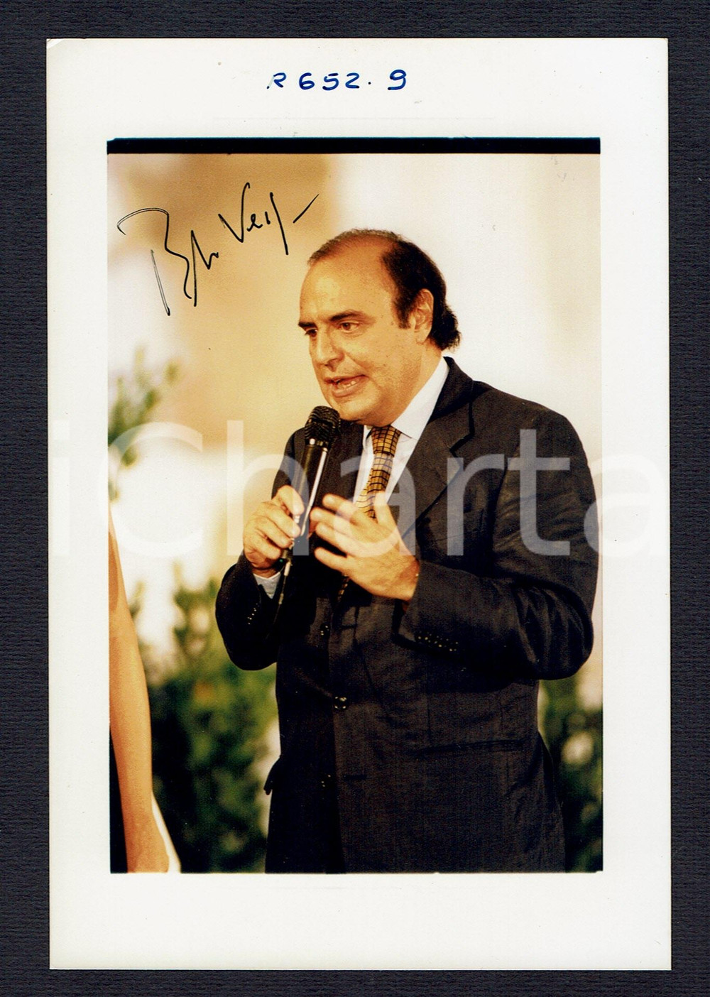 Autografo originale 2000ca Bruno VESPA Autografo originale su fotografia 1