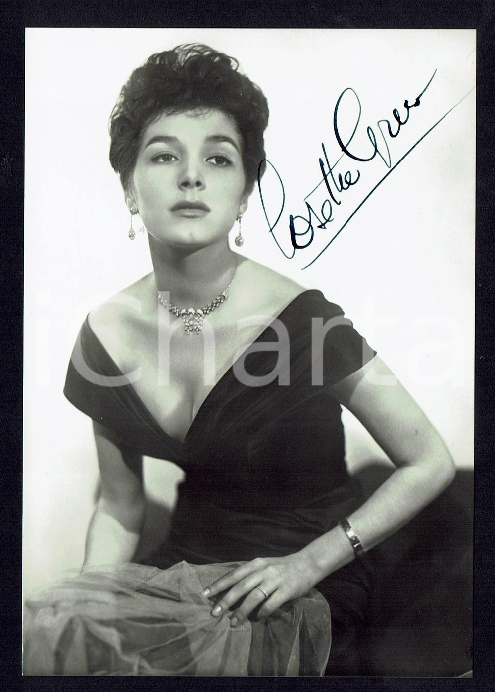 Autografo originale 1960ca Cosetta GRECO Autografo originale su cartolina d’epoca 1