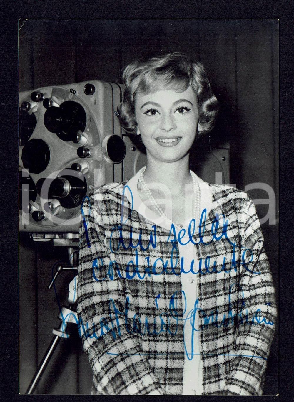 Autografo originale 1959 Anna Maria GAMBINERI Autografo originale su cartolina d’epoca 1