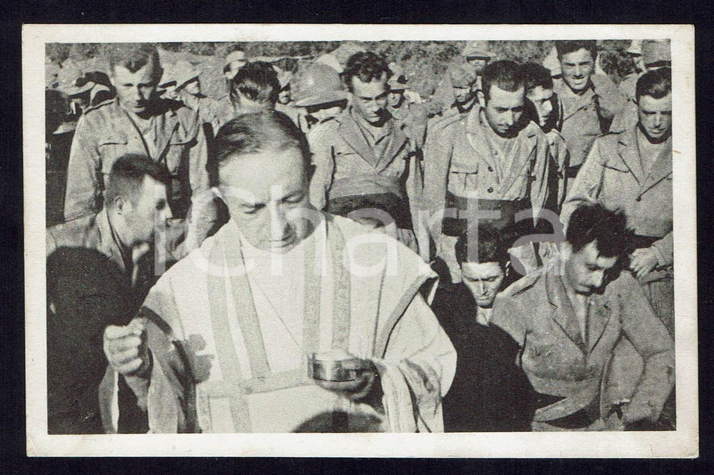 Autografo originale 1940ca DON Edmondo DE AMICIS presbitero Autografo originale su retro cartolina 1