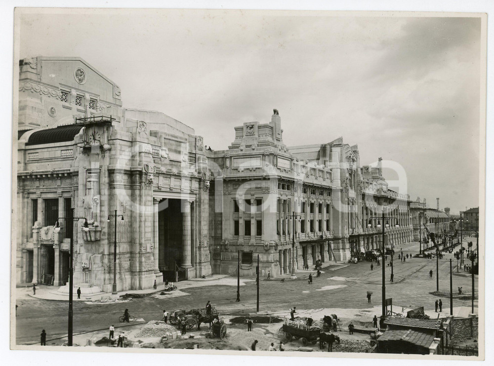 Fotografia d epoca originale 1930 ca MILANO Stazione Centrale  Cantiere in Piazza Duca d Aosta  Foto 1 1