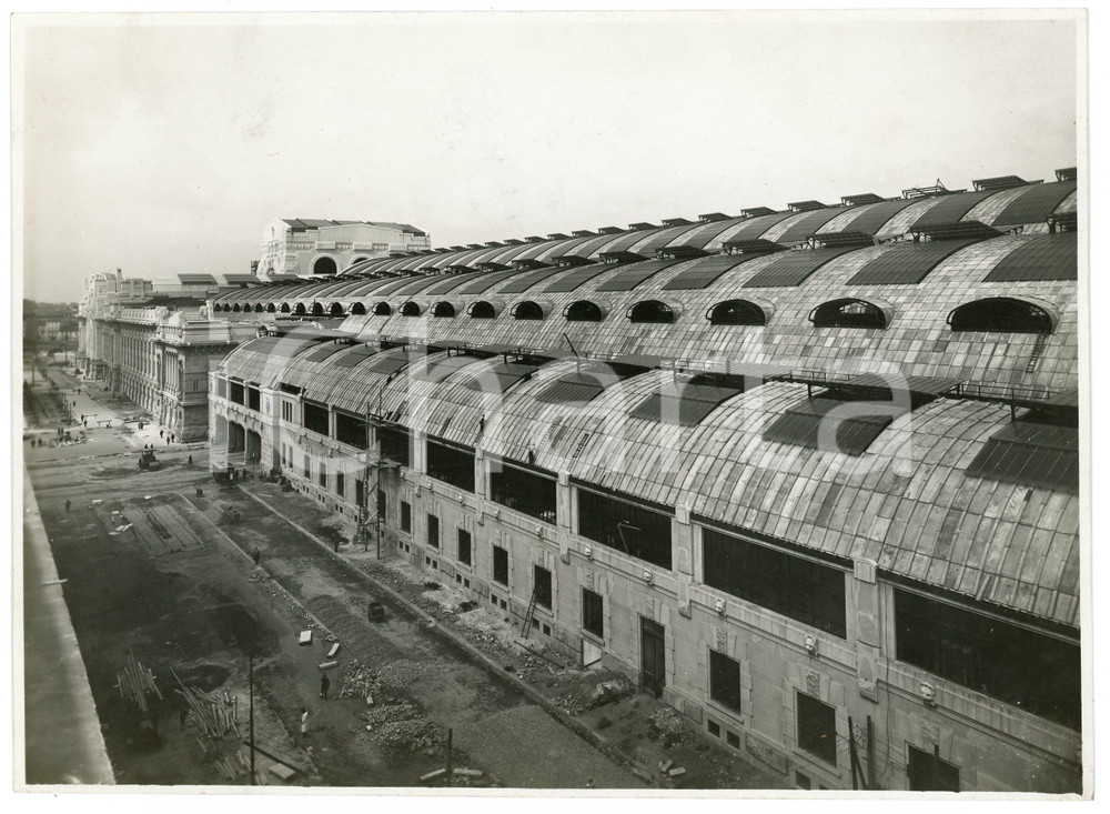 Fotografia d epoca originale 1931 MILANO Cantiere della nuova stazione Centrale in Via Ferrante Aporti  Foto 1