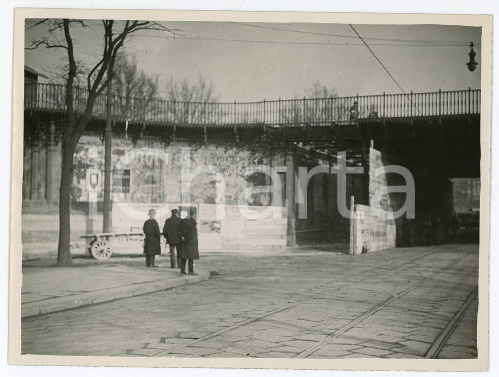 Fotografia d epoca originale 1931 MILANO Cantiere Stazione CENTRALE Demolizione Cavalcavia Principe Umberto 1