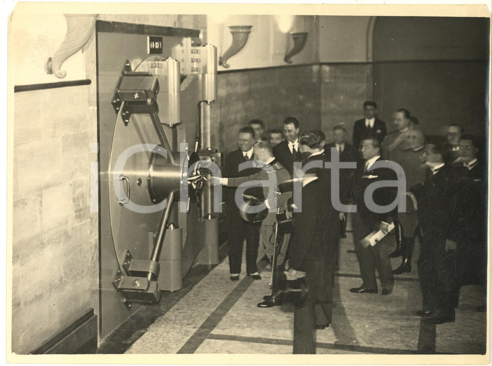 Fotografia d epoca originale 1931 MILANO Duca di Bergamo  Inaugurazione Banca Popolare Foto 24x18 1