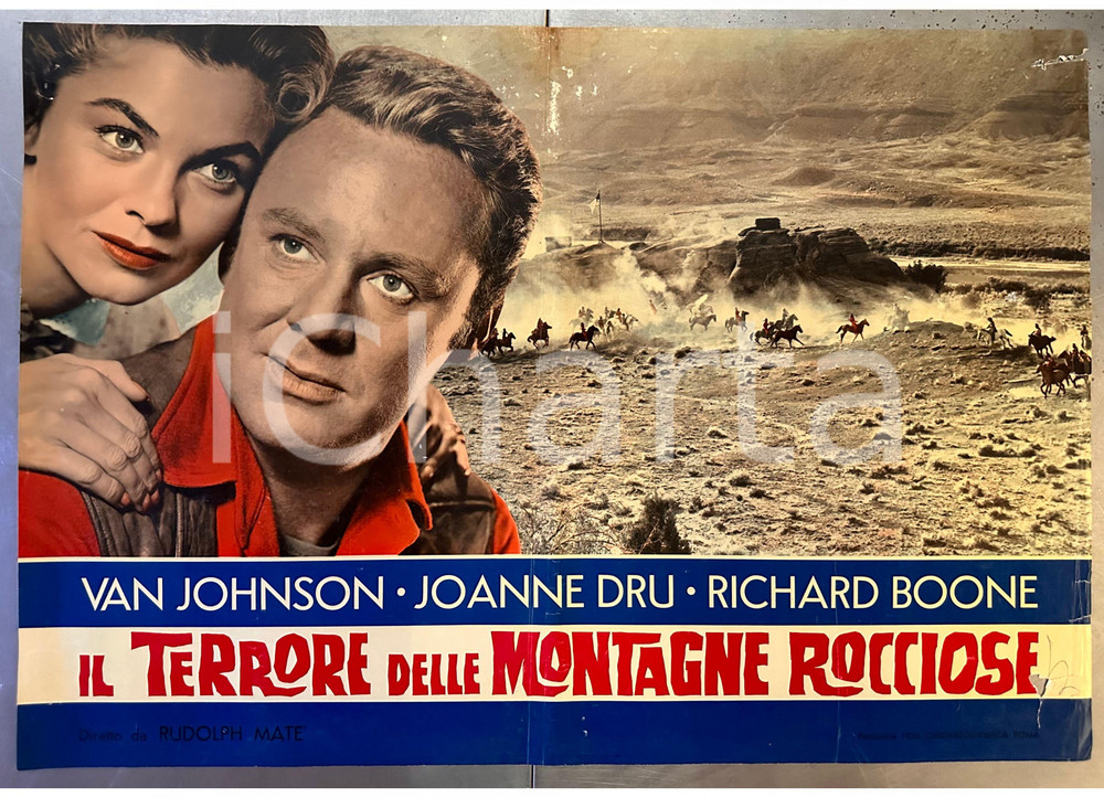 Materiale cinematografico d’epoca 1954 Van JOHNSON Joanne DRU Il terrore delle Montagne Rocciose Fotobusta 1 1