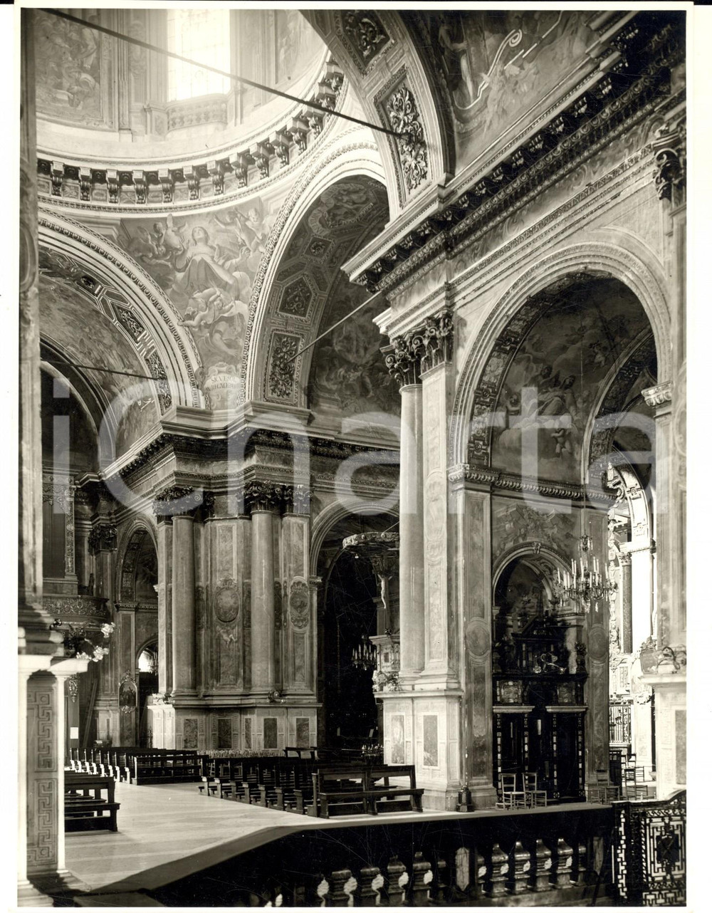 Fotografia d epoca originale 1960 ca MILANO Chiesa Sant Alessandro in Zebedia  Interno  Foto 18x24 1