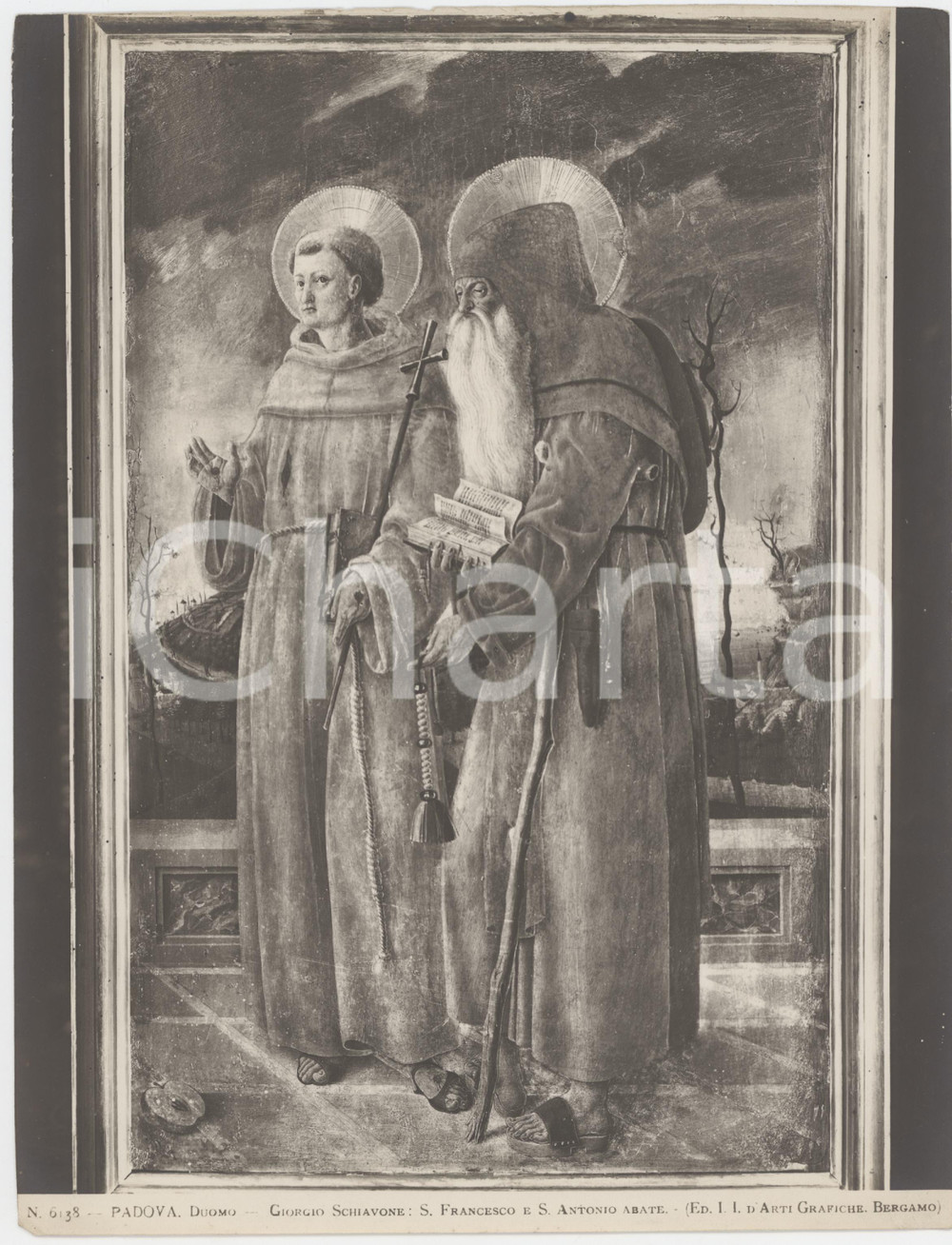 Fotografia d epoca originale 1940 ca PADOVA DUOMO S. Francesco S. Antonio Abate di Giorgio SCHIAVONE Foto 1