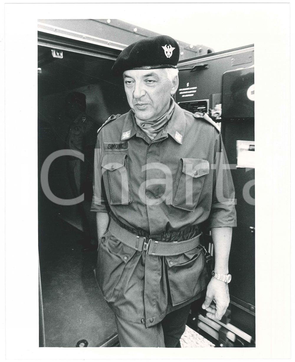 Fotografia d epoca originale 1990 ca ESERCITO ITALIANO Generale Raffaele SIMONE  Foto 20x25 1 1