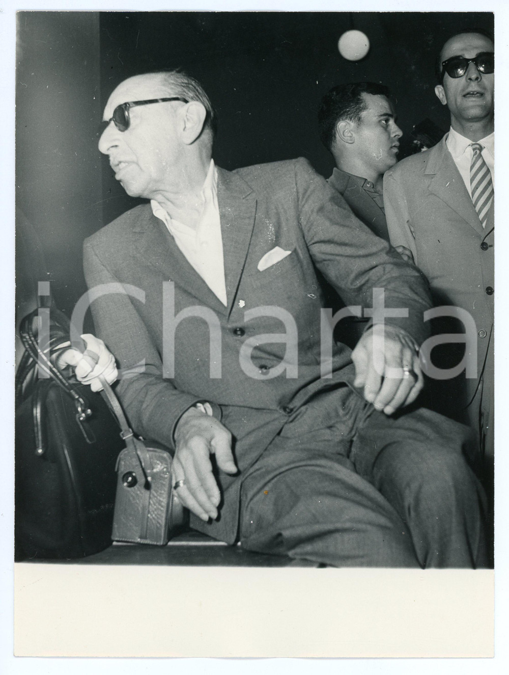 Fotografia d epoca originale 1958 GENOVA Arrivo di IGOR STRAVINSKIJ Fotografia vintage RARA 18x24 cm 1 1