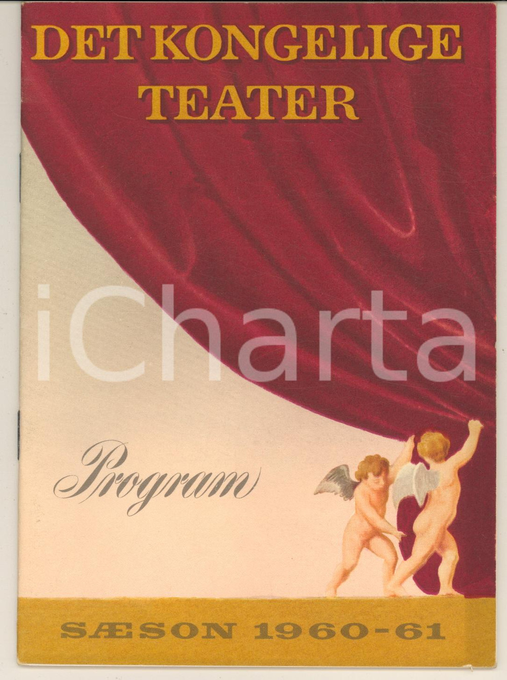 Materiale pubblicitario d’epoca 1960 COPENAGHEN Det Kongelige Teater  Program season 196061 1