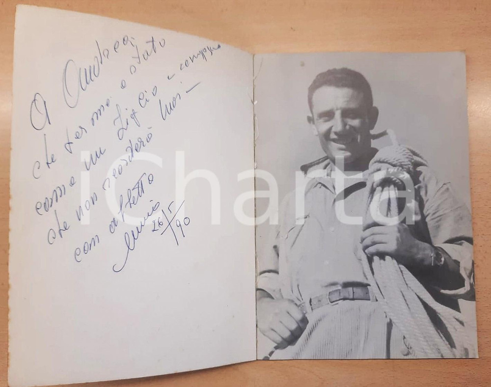 Libro, pubblicazione d epoca 1989 ALPINISMO Mario MORETTI Le mie vie sul Monte Bove Invio AUTOGRAFO 1