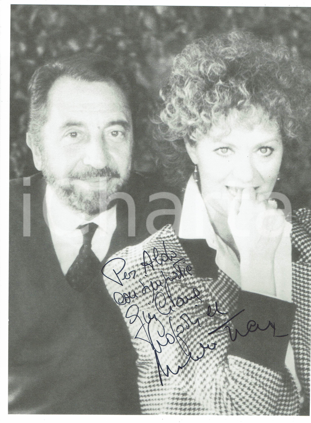 Autografo originale 2000ca Giuliana LOJODICE e Aroldo TIERI  Autografi originali su fotografia 1