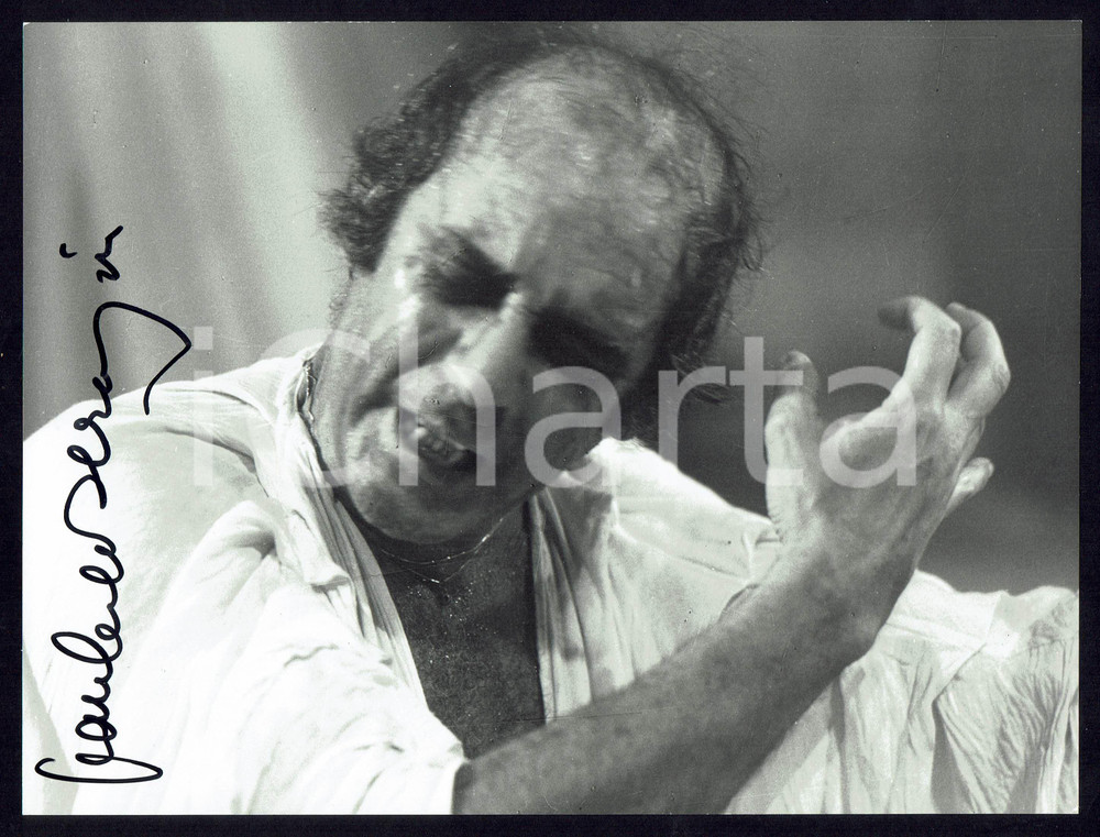 Autografo originale 1990ca Giancarlo SBRAGIA Autografo originale  su fotografia 1