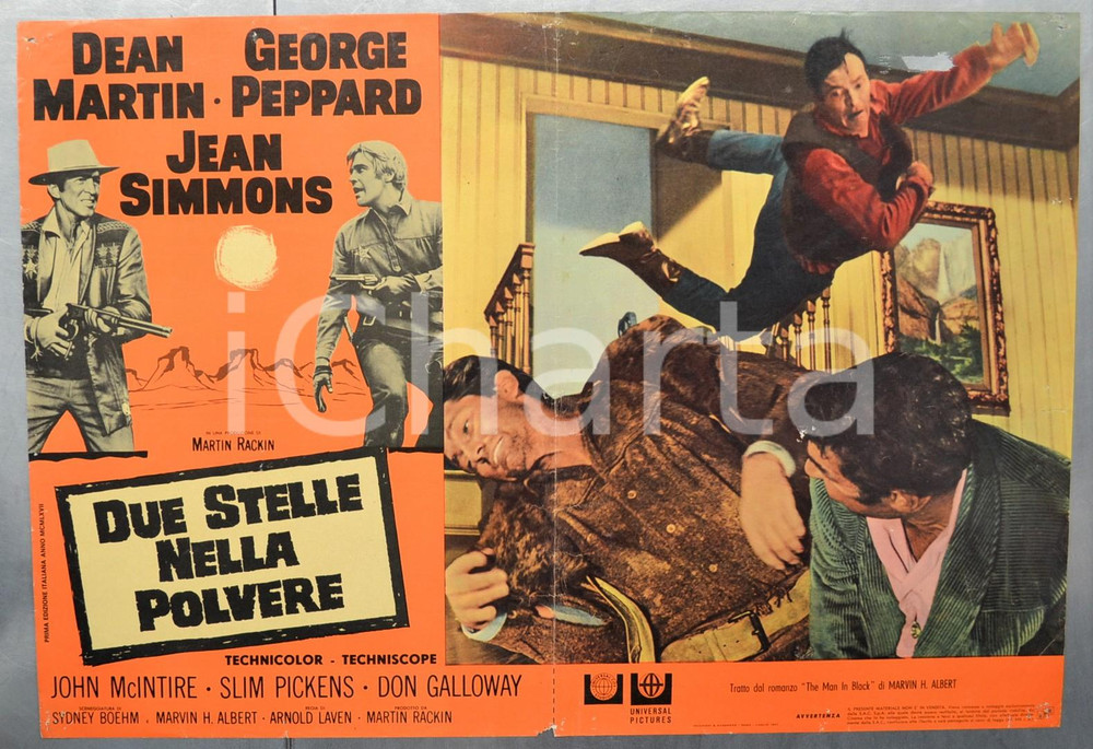 Materiale cinematografico d’epoca 1967 DUE STELLE NELLA POLVERE Dean MARTIN George PEPPARD Fotobusta poster 1