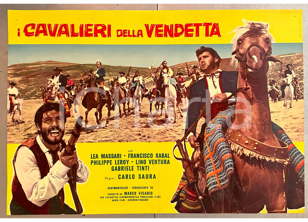Materiale cinematografico d’epoca 1964 Francisco RABAL Lino VENTURA I cavalieri della vendetta Fotobusta 1 1