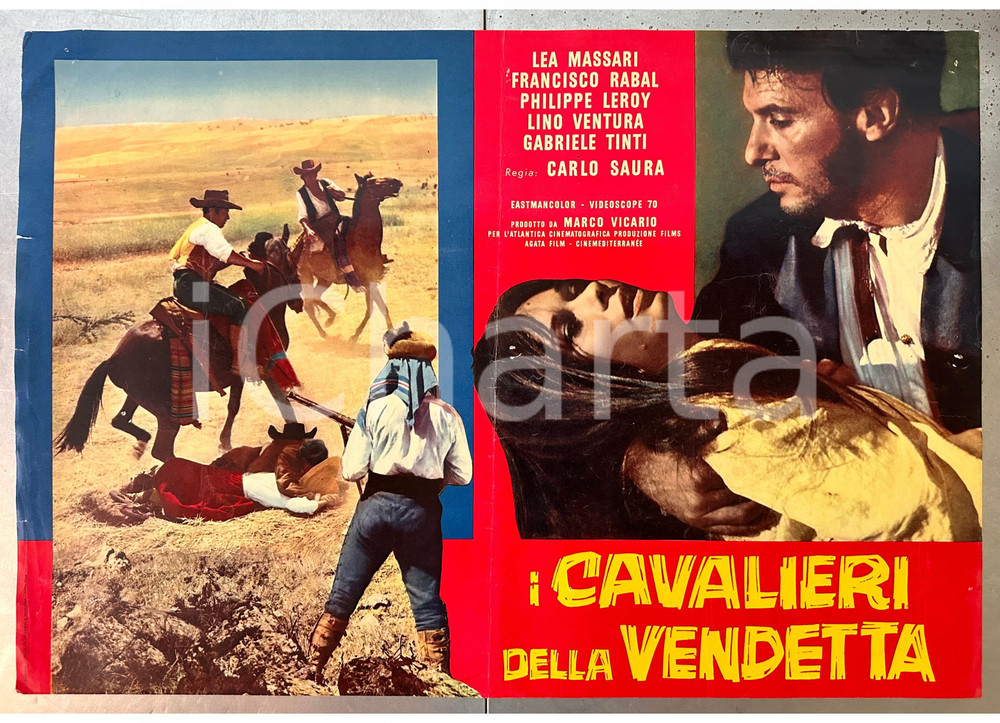 Materiale cinematografico d’epoca 1964 Francisco RABAL Lea MASSARI I cavalieri della vendetta Fotobusta 4 1