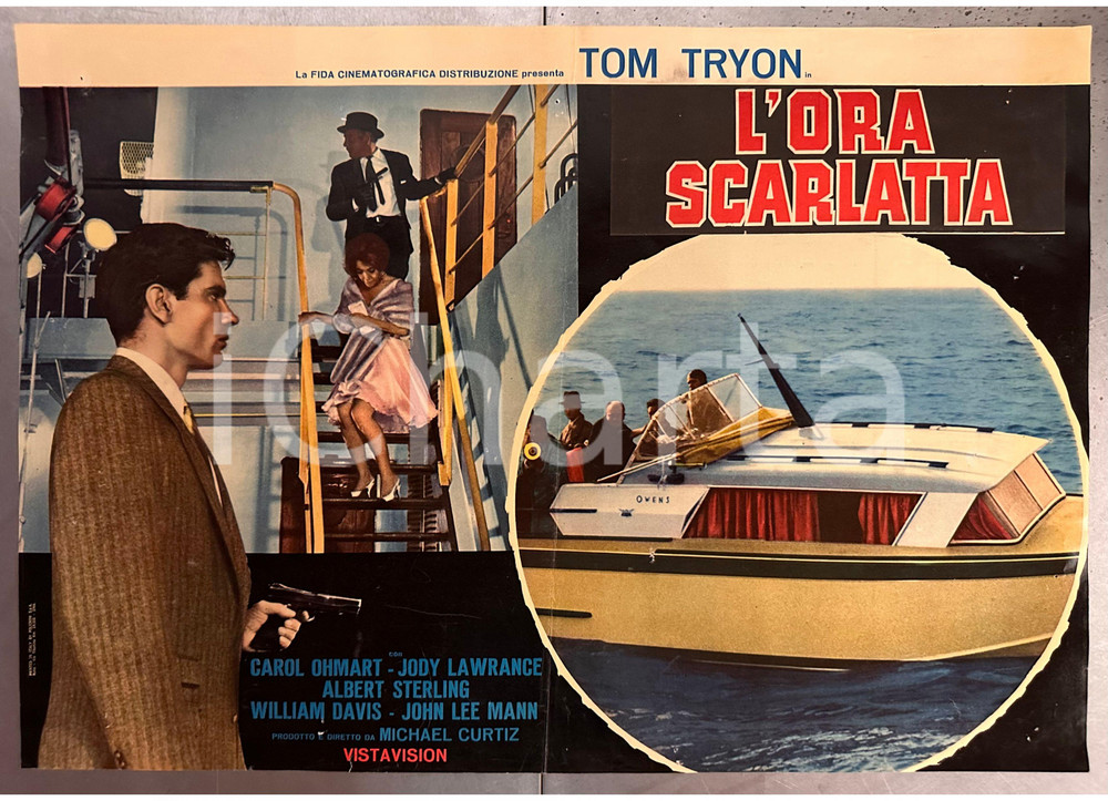 Materiale cinematografico d’epoca 1956 1966 Michael CURTIZ L ora scarlatta  Tom TRYON  Fotobusta 1