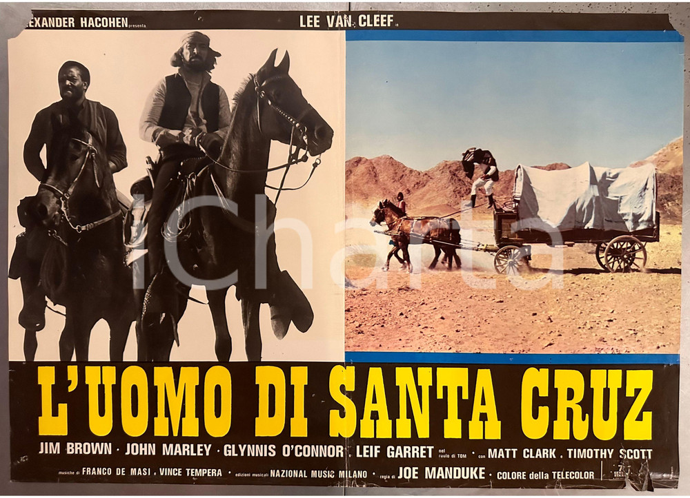 Materiale cinematografico d’epoca 1976 Lee VAN CLEF Jim BROWN L uomo di Santa Cruz  Fotobusta WESTERN 2 1