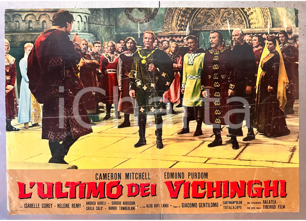 Materiale cinematografico d’epoca 1961 Cameron MITCHELL Edmund PURDOM L ultimo dei vichinghi  Fotobusta poster 1
