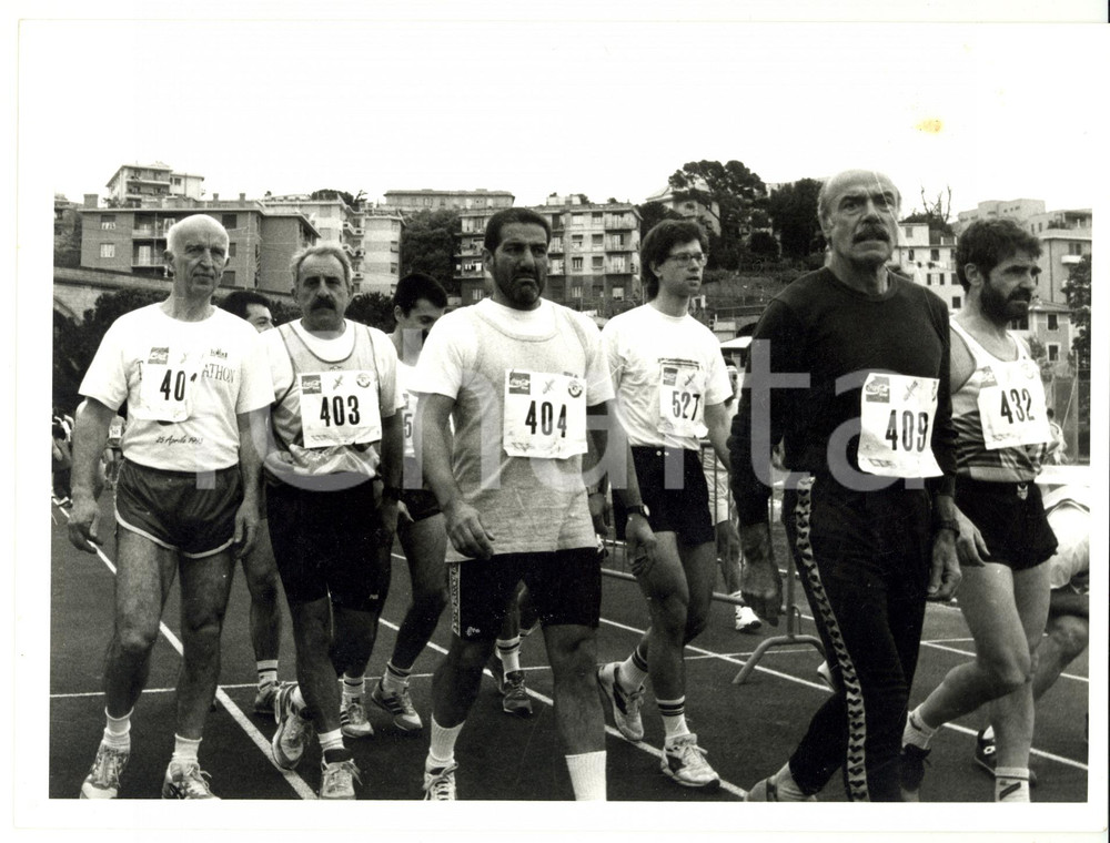 Fotografia d epoca originale 1993 GENOVA Competizione podistica Fotografia VINTAGE 24x18 cm 1
