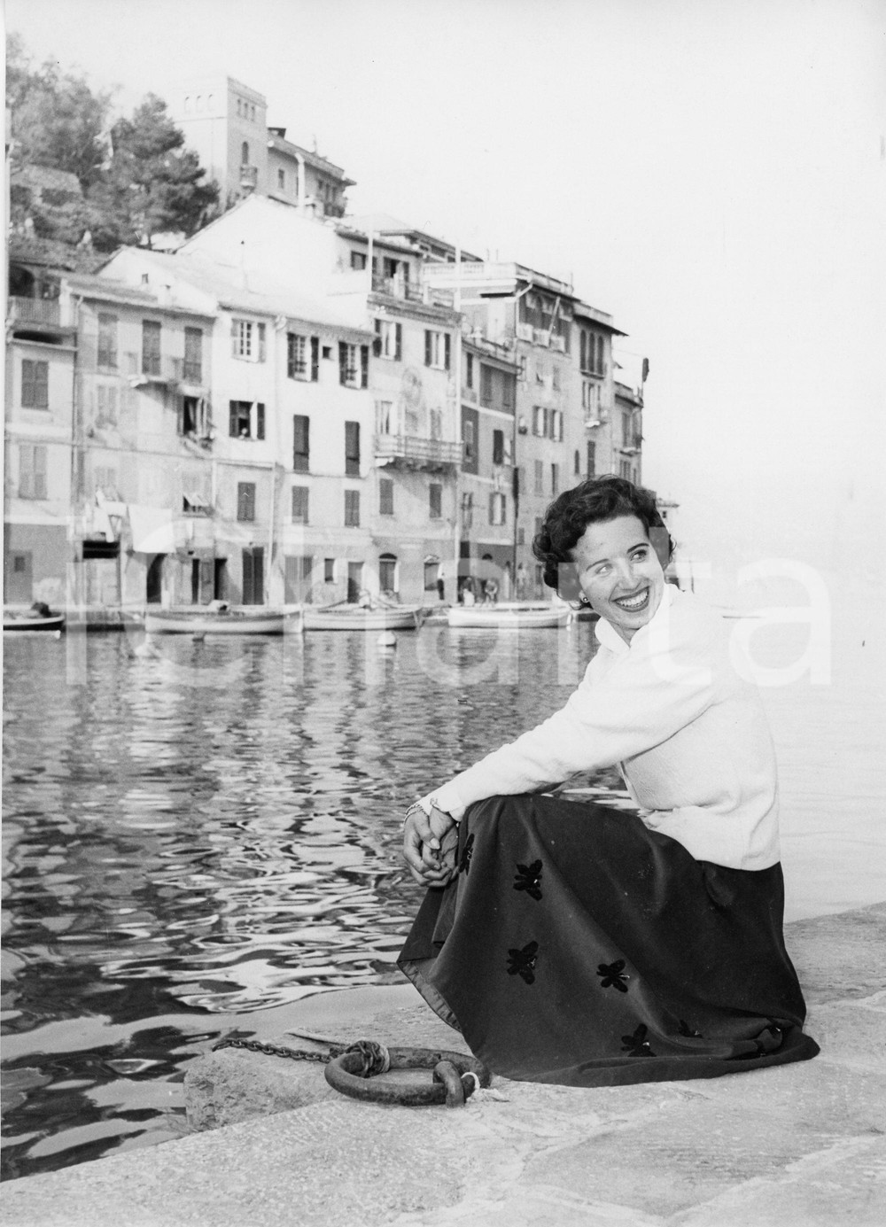Fotografia d epoca originale 1955 PORTOFINO Giorgina FAGGIONI controfigura di Ava GARDNER Foto 18x24 cm 3 1