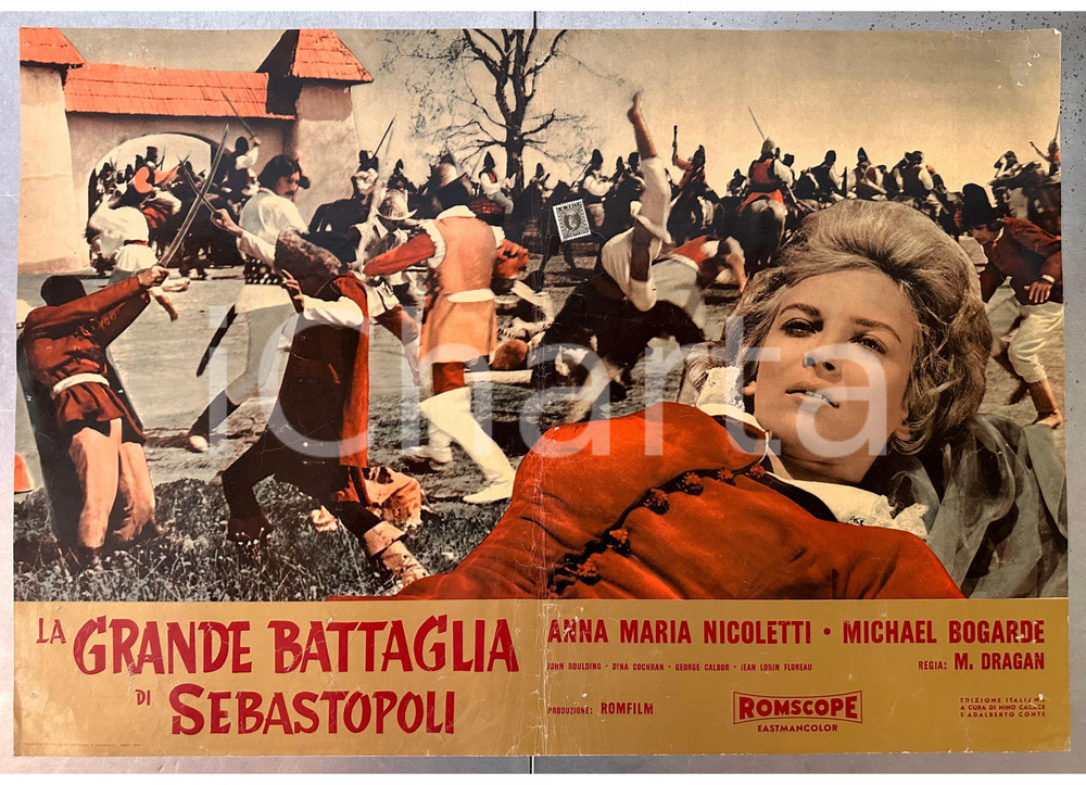 Materiale cinematografico d’epoca 1965 Michael BOGARDE La grande battaglia di Sebastopoli  Fotobusta 3 1