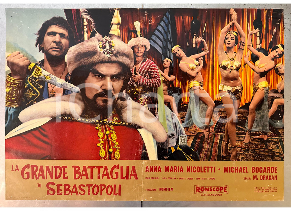 Materiale cinematografico d’epoca 1965 Michael BOGARDE La grande battaglia di Sebastopoli  Fotobusta 4 1