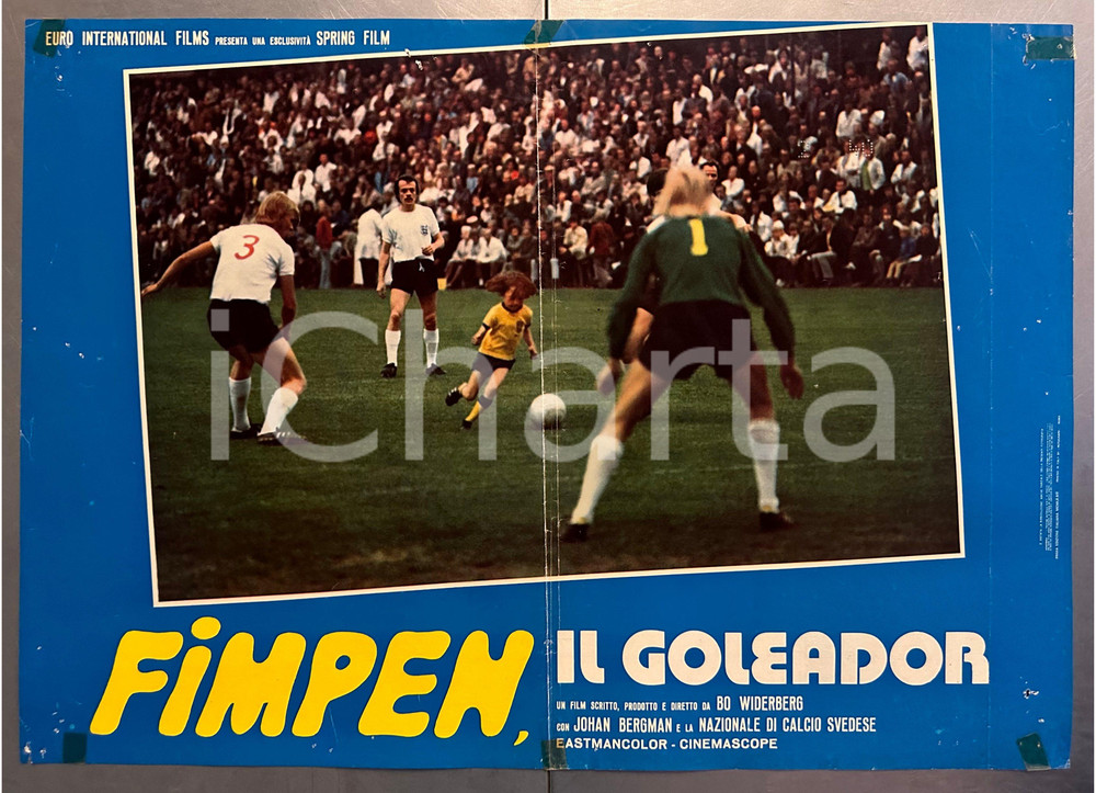 Materiale cinematografico d’epoca 1974 Bo WIDERBERG Fimpen, il goleador Johan BERGMAN Fotobusta CALCIO 2 1