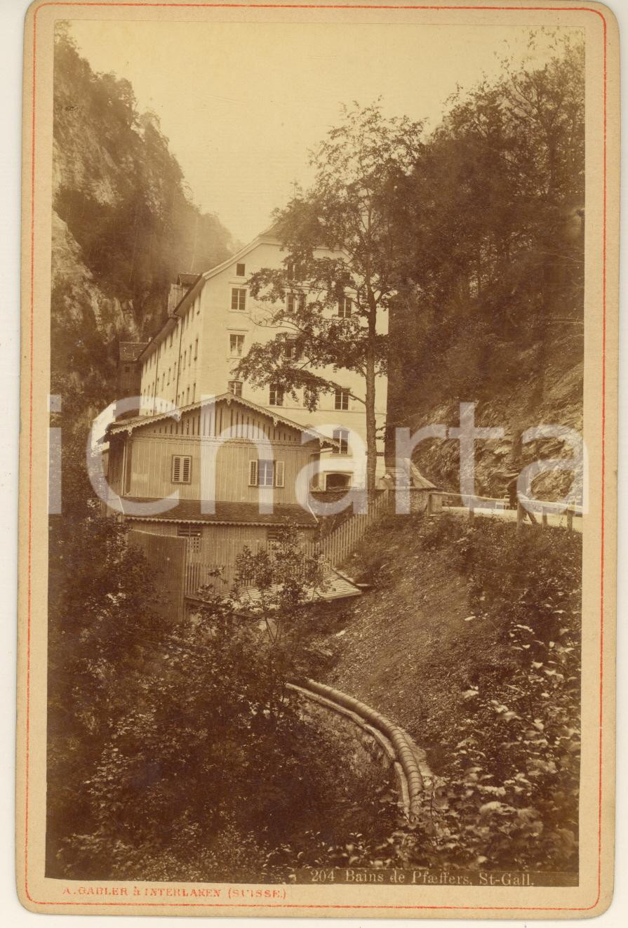 Fotografia d epoca originale 1900 ca PFAFERS SUISSE Bains Photo A. GABLER INTERLAKEN n° 204 1