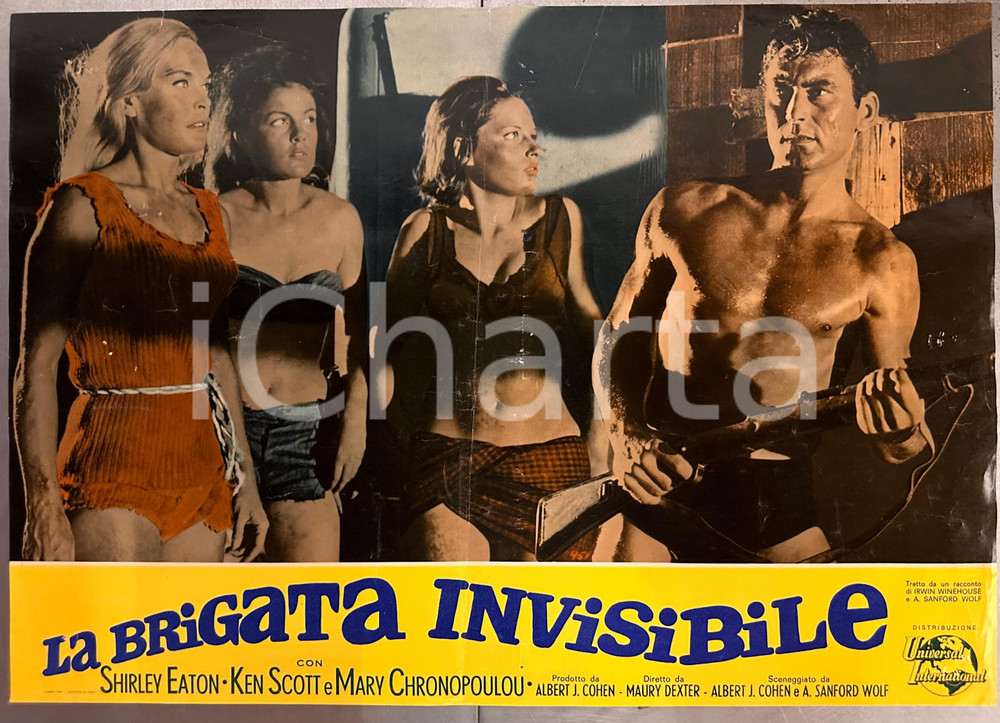 Materiale cinematografico d’epoca 1965 Shirley EATON Ken SCOTT La brigata invisibile Fotobusta poster 67x47 3 1
