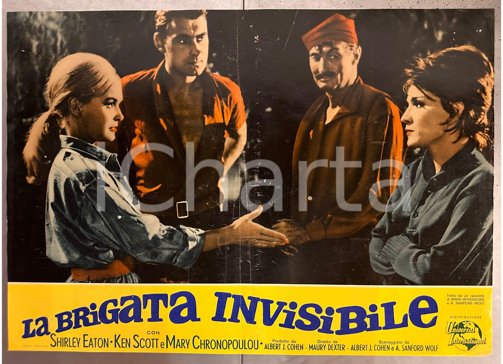 Materiale cinematografico d’epoca 1965 Shirley EATON Ken SCOTT La brigata invisibile Fotobusta poster 67x47 4 1