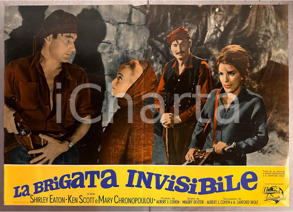 Materiale cinematografico d’epoca 1965 Shirley EATON Ken SCOTT La brigata invisibile Fotobusta poster 67x47 5 1
