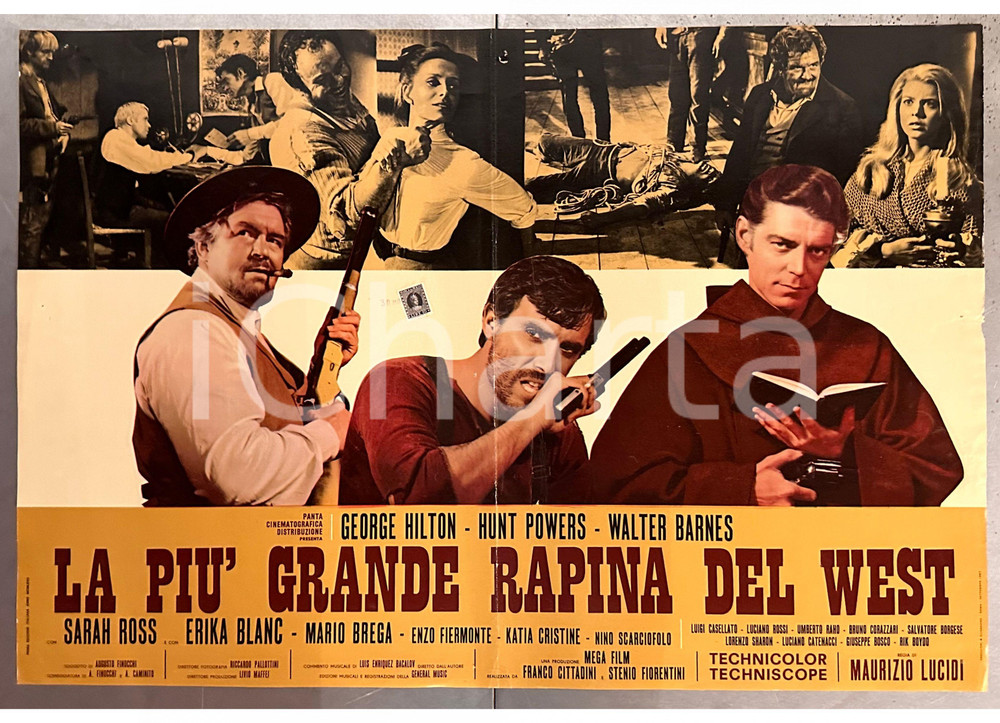 Materiale cinematografico d’epoca 1967 George HILTON Hunt POWERS La più grande rapina del West Fotobusta poster 1