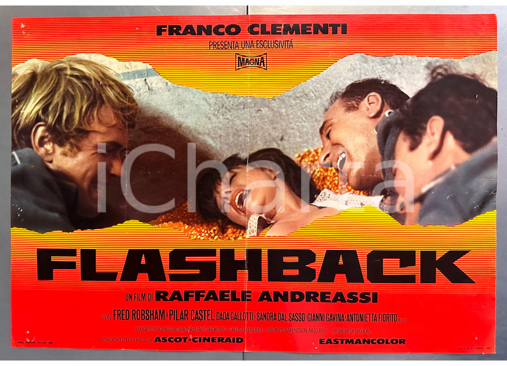 Materiale cinematografico d’epoca 1969 CINEMA Raffaele ANDREASSI Flashback  Fred ROBSHAM Manifesto film 1