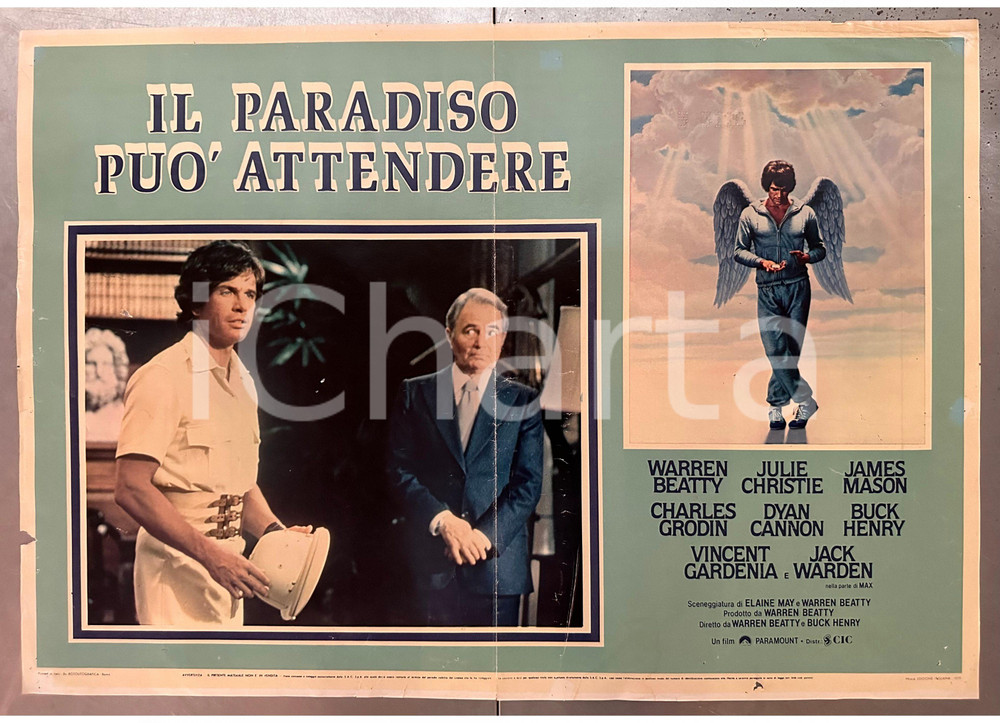 Materiale cinematografico d’epoca 1978 Warren BEATTY Buck HENRY Il paradiso può attendere Fotobusta poster 1