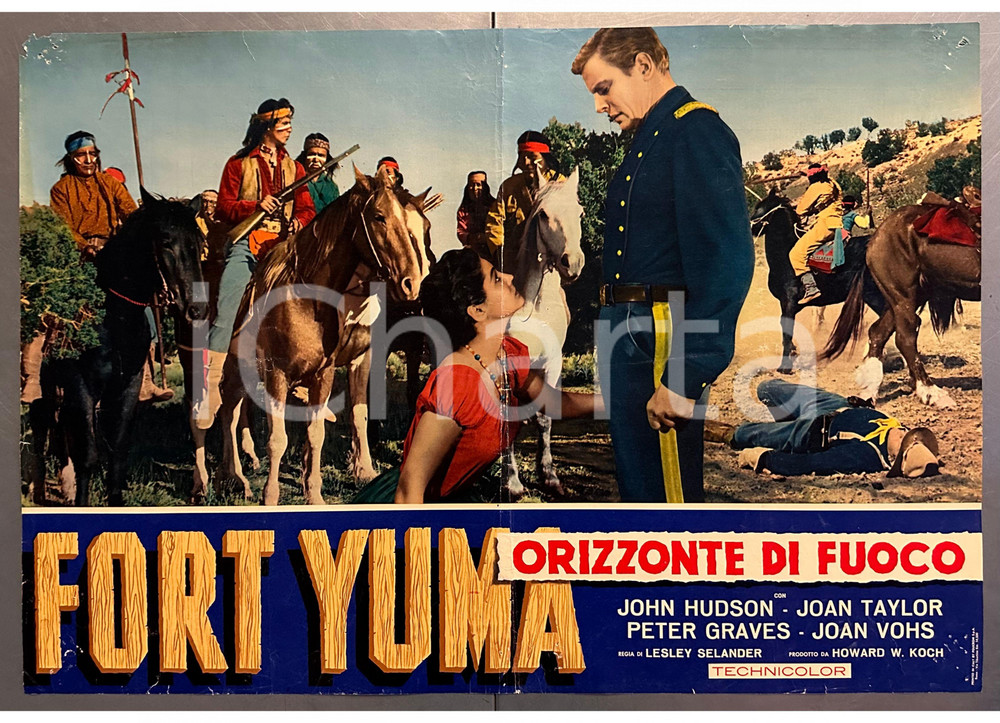 Materiale cinematografico d’epoca 1955 John HUDSON Joan TAYLOR Fort Yuma Orizzonte di fuoco  Fotobusta 3 1