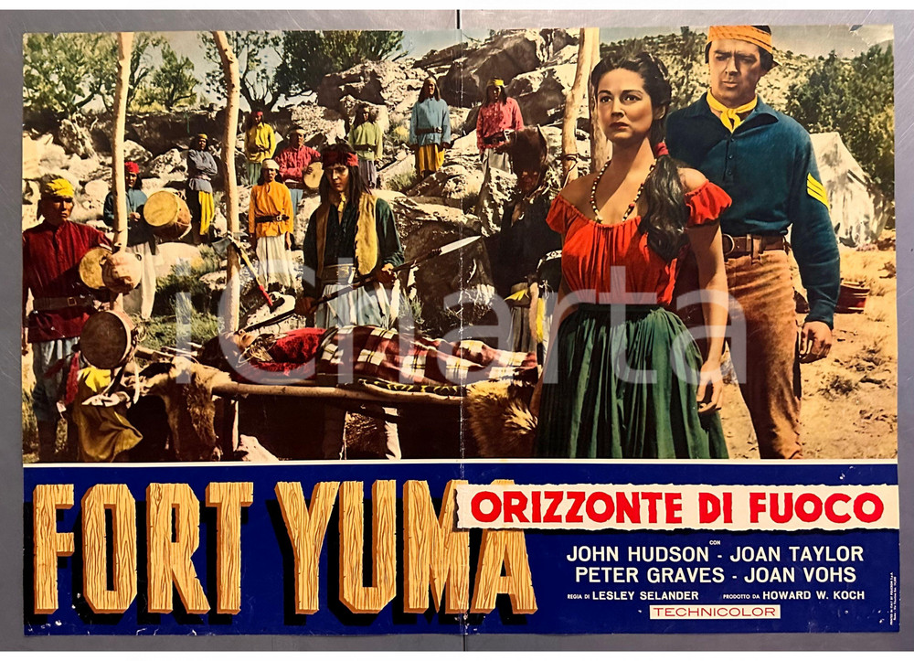 Materiale cinematografico d’epoca 1955 John HUDSON Joan TAYLOR Fort Yuma Orizzonte di fuoco  Fotobusta 4 1