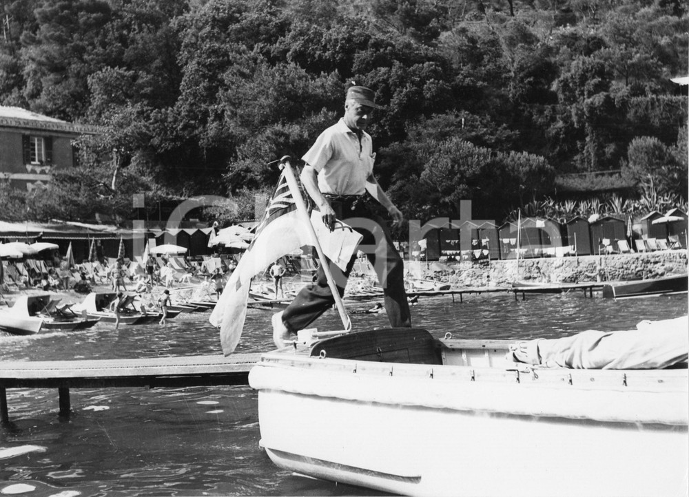 Fotografia d epoca originale 1955 PARAGGI GE Duca di WINDSOR sul pontile  Foto vintage 24x18 cm 1 1