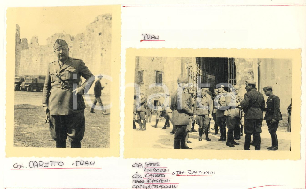 Fotografia d epoca originale 1941 WW2 TRAU  DALMAZIA ITALIANA Ufficiali delle truppe di occupazione Foto 1