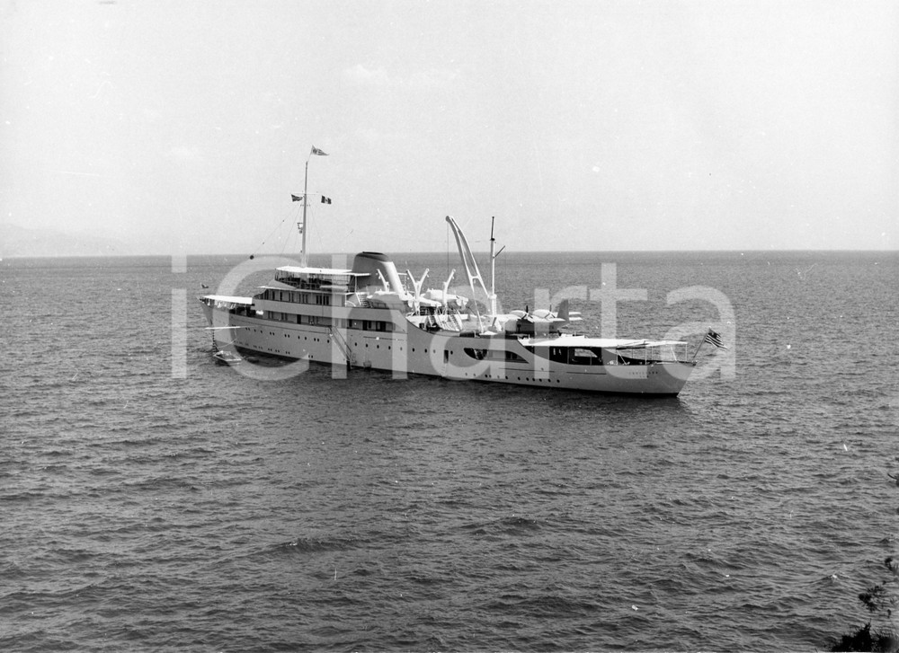 Fotografia d epoca originale 1955 PORTOFINO Christina O Panfilo di Aristotele ONASSIS Foto 24x18 cm 1 1