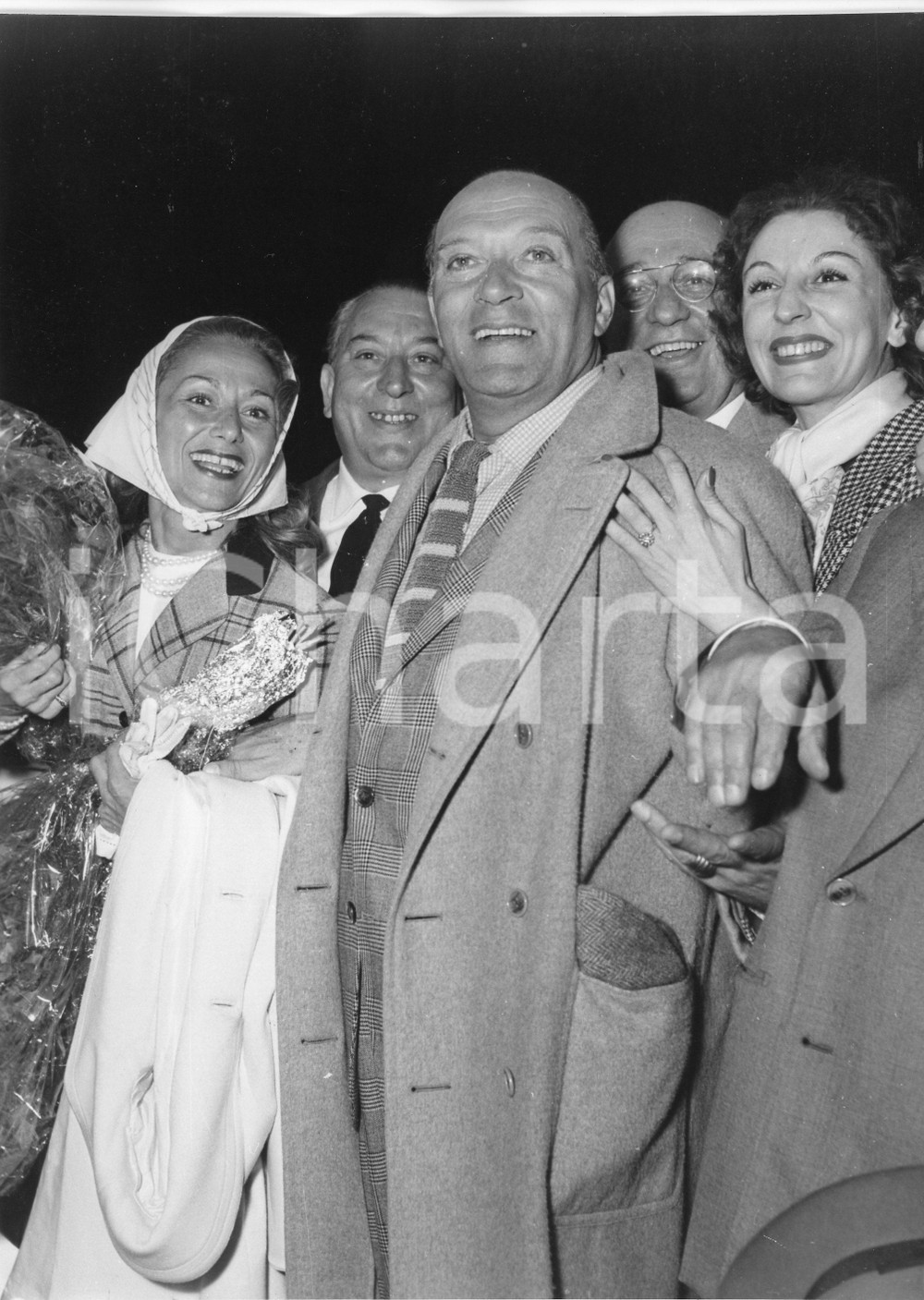 Fotografia d epoca originale 1955 GENOVA Attori della Compagnia del Teatro Italiano  Foto vintage 18x24 cm 1 1
