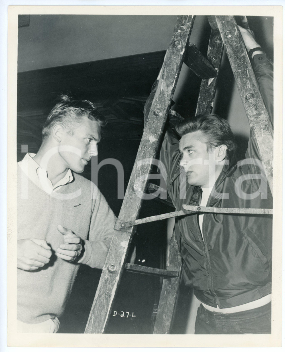 Fotografia d epoca originale 1955 REBEL WITHOUT A CAUSE James DEAN Tab HUNTER Movie by Nicholas RAY Photo 1