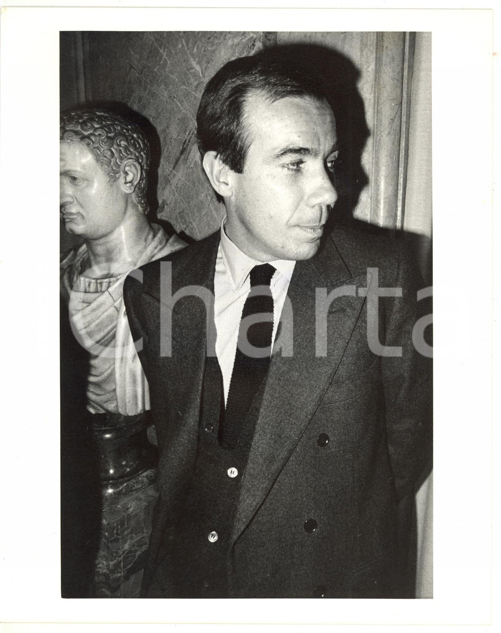 Fotografia d epoca originale 1990 ca MONTEDISON Ritratto di Carlo SAMA Fotografia 20x25 cm 1