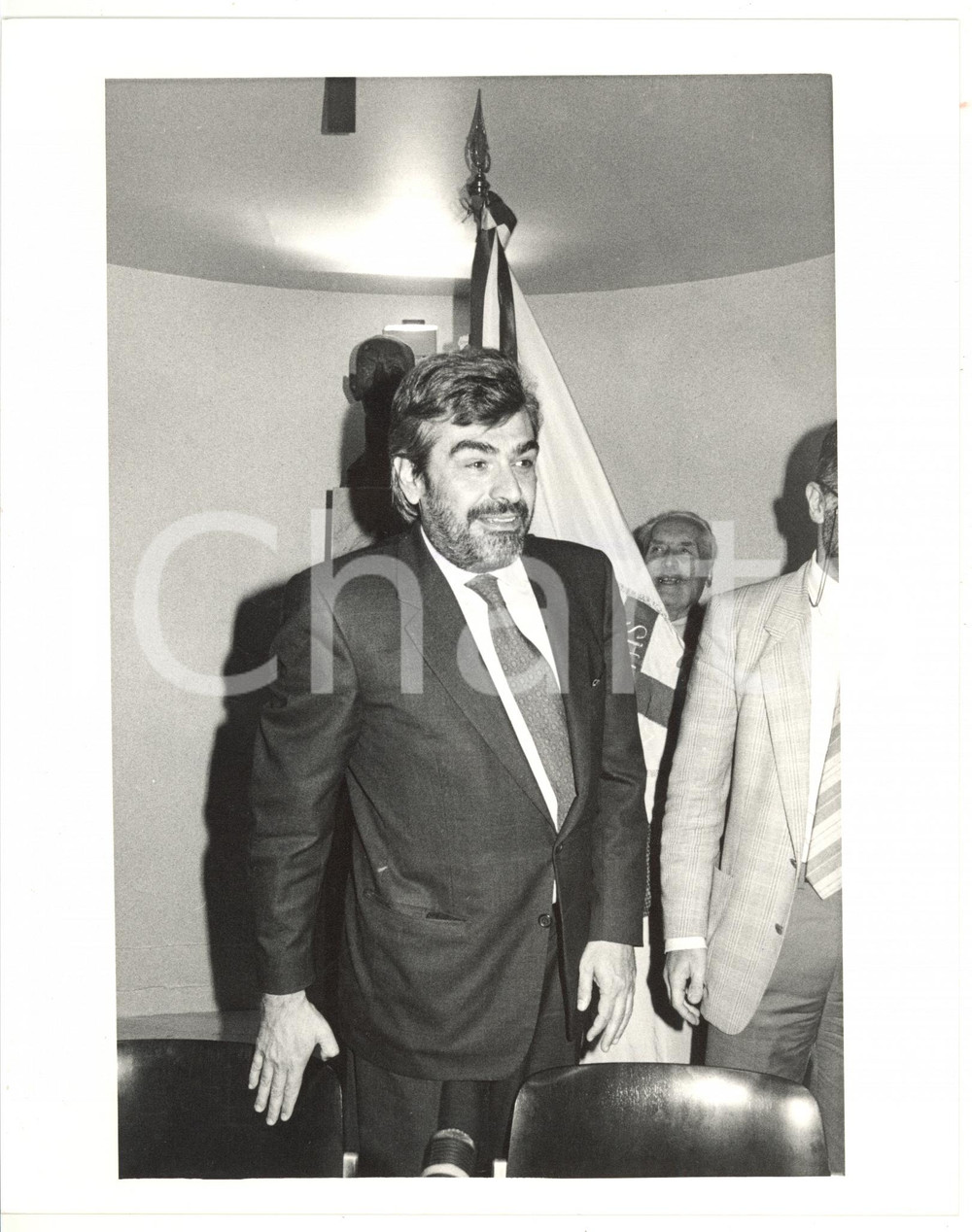 Fotografia d epoca originale 1985 ca Ristampa 1990 ROMA Convegno DC  Giovanni GORIA Foto 1