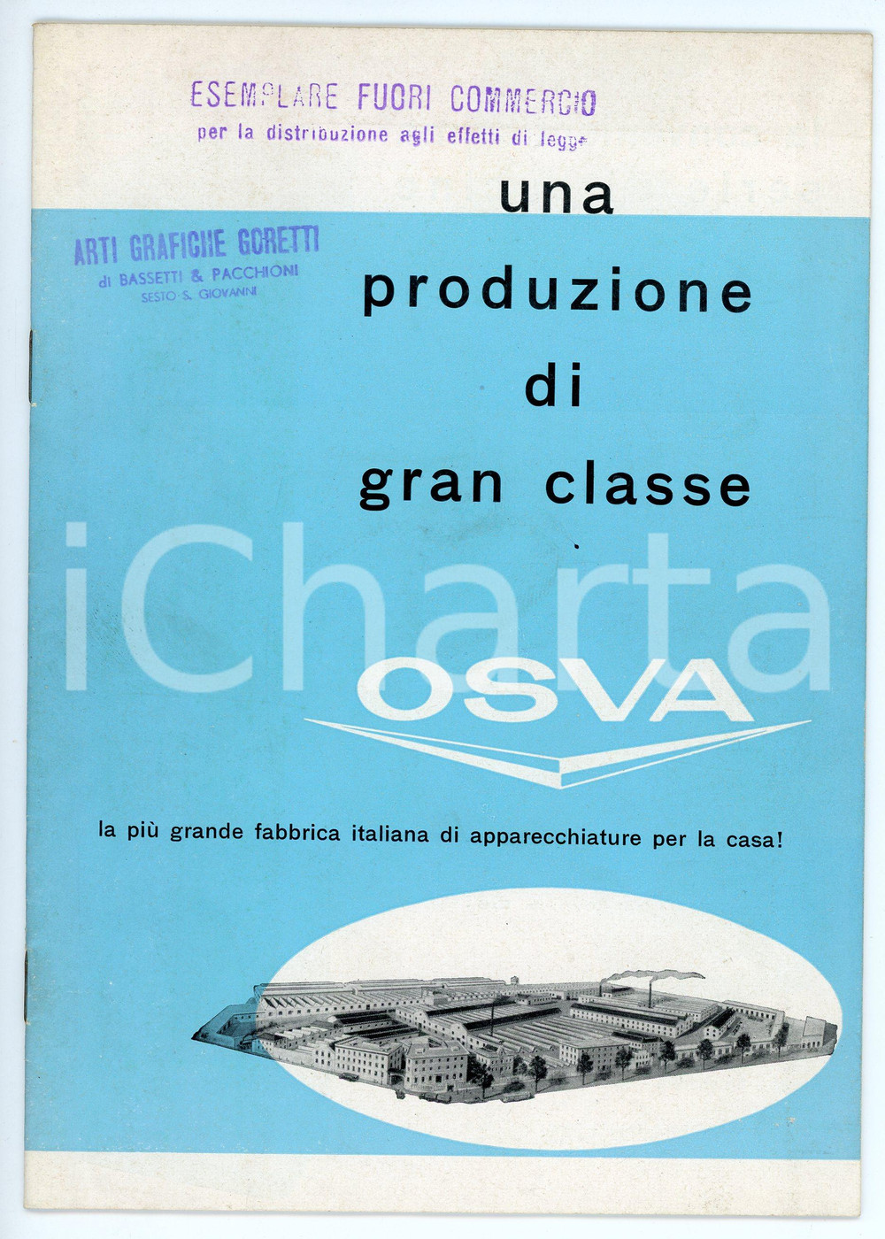 Materiale pubblicitario d’epoca 1960 SESTO SAN GIOVANNI Cucine OSVA Catalogo fuori commercio ILLUSTRATO 1