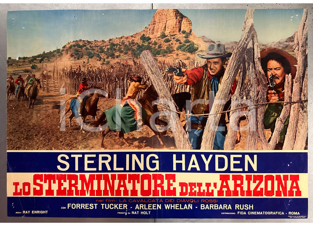 Materiale cinematografico d’epoca 1952 Sterling HAYDEN La cavalcata dei diavoli rossi  Fotobusta WESTERN 1 1