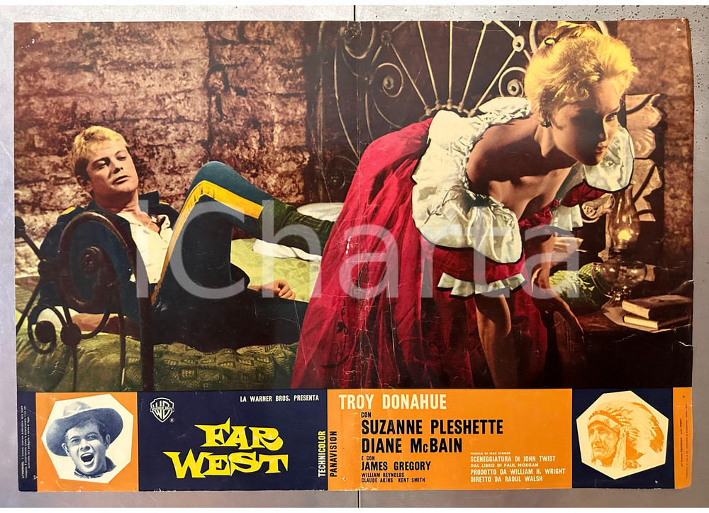 Materiale cinematografico d’epoca 1976 Troy DONAHUE Suzanne PLESHETTE James GREGORY Far West  Fotobusta 4 1