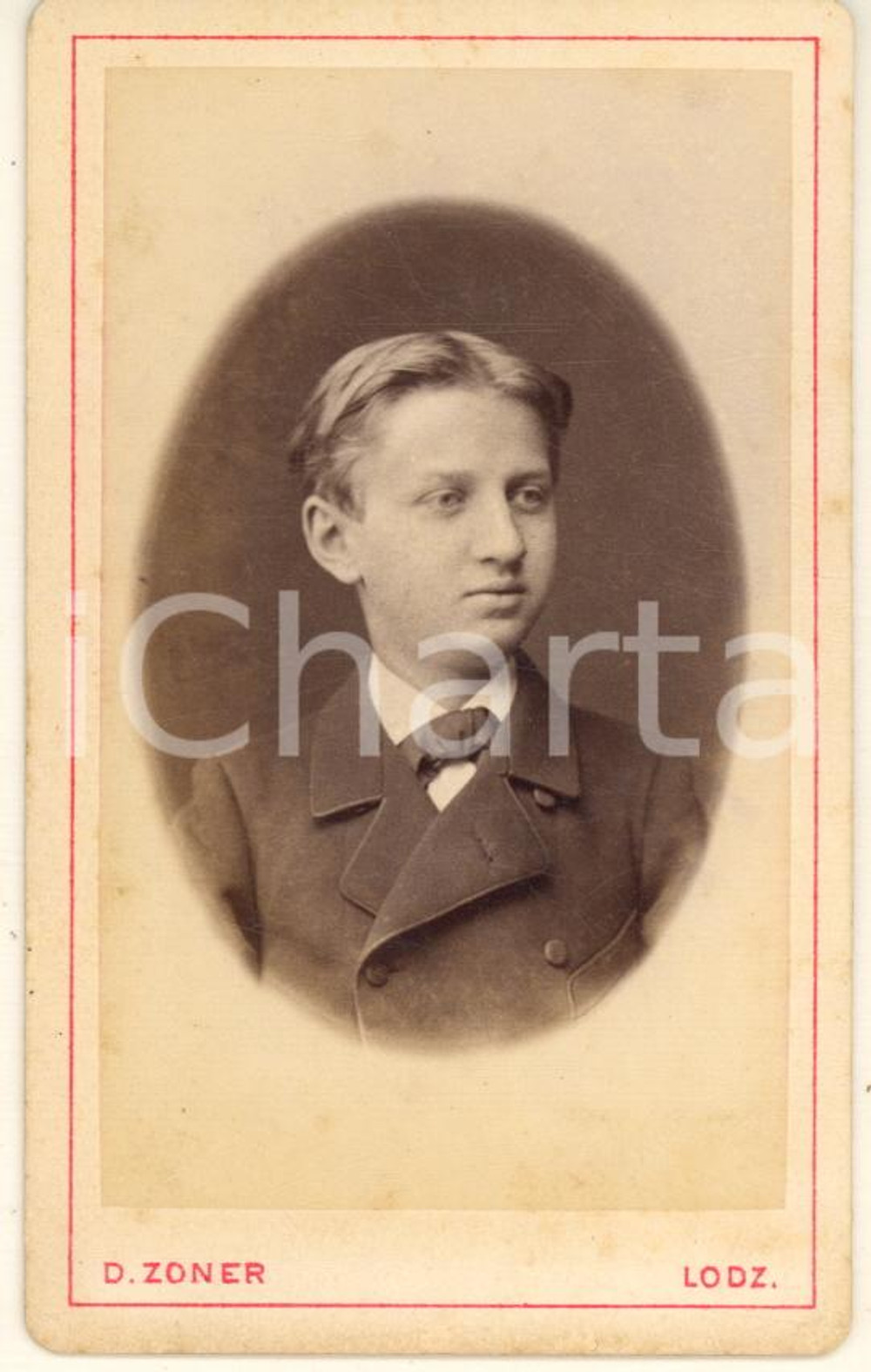 Fotografia d epoca originale 1880 ca LODZ POLAND Ritratto di un bambino  Foto Dominik ZONER CDV 1 1